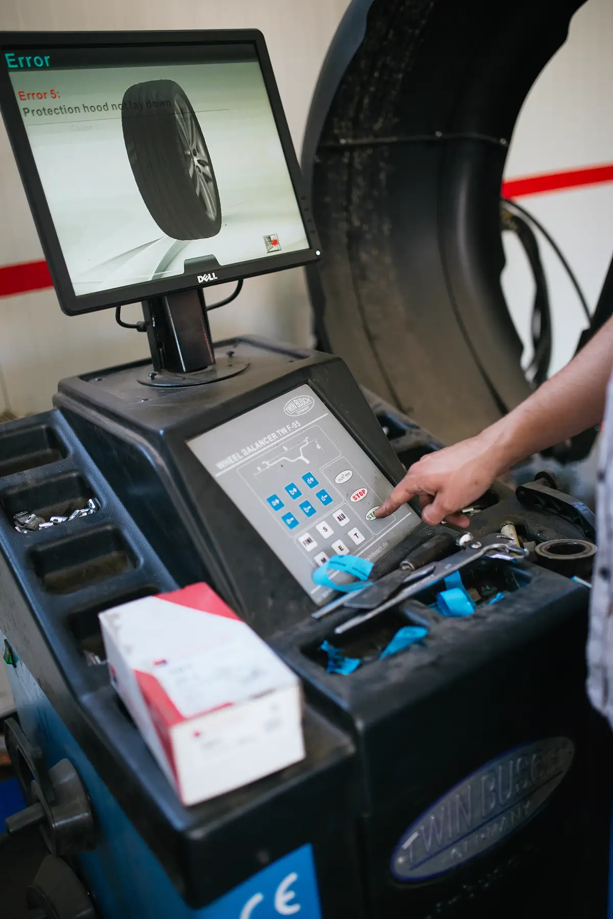 Machine de géométrie dans un atelier